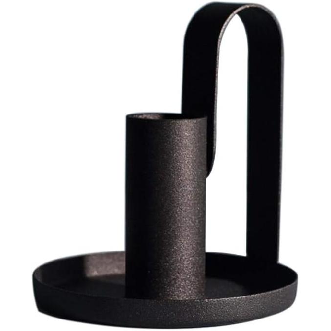 Taper Candle Holders, Candlestick Set of 2, Anti Rust Retro Iron Vintage Candelabra Stand Candlelight Dinner Party Kitchen Home Decoration