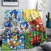 Hedgehog Sonic Warm Print Style Flannel Blanket Comfortable for Home Bedroom Outdoor Picnic.-TING