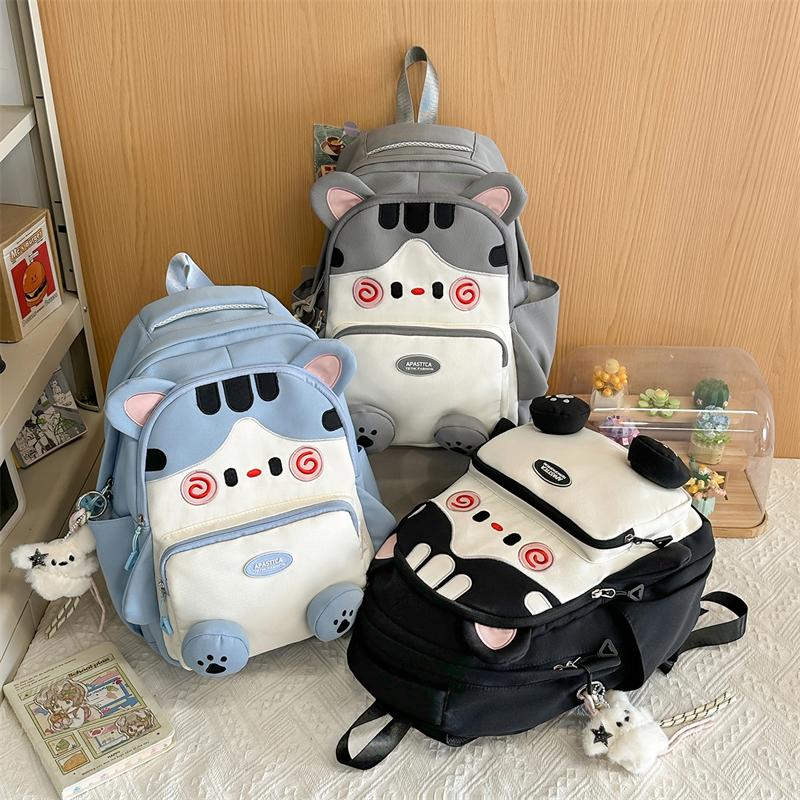 College Style Schoolbag Cute Cartoon Kitten Backpack