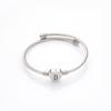 Stainless Steel Open Cuff Adjustable 26 Letters Heart Bracelet