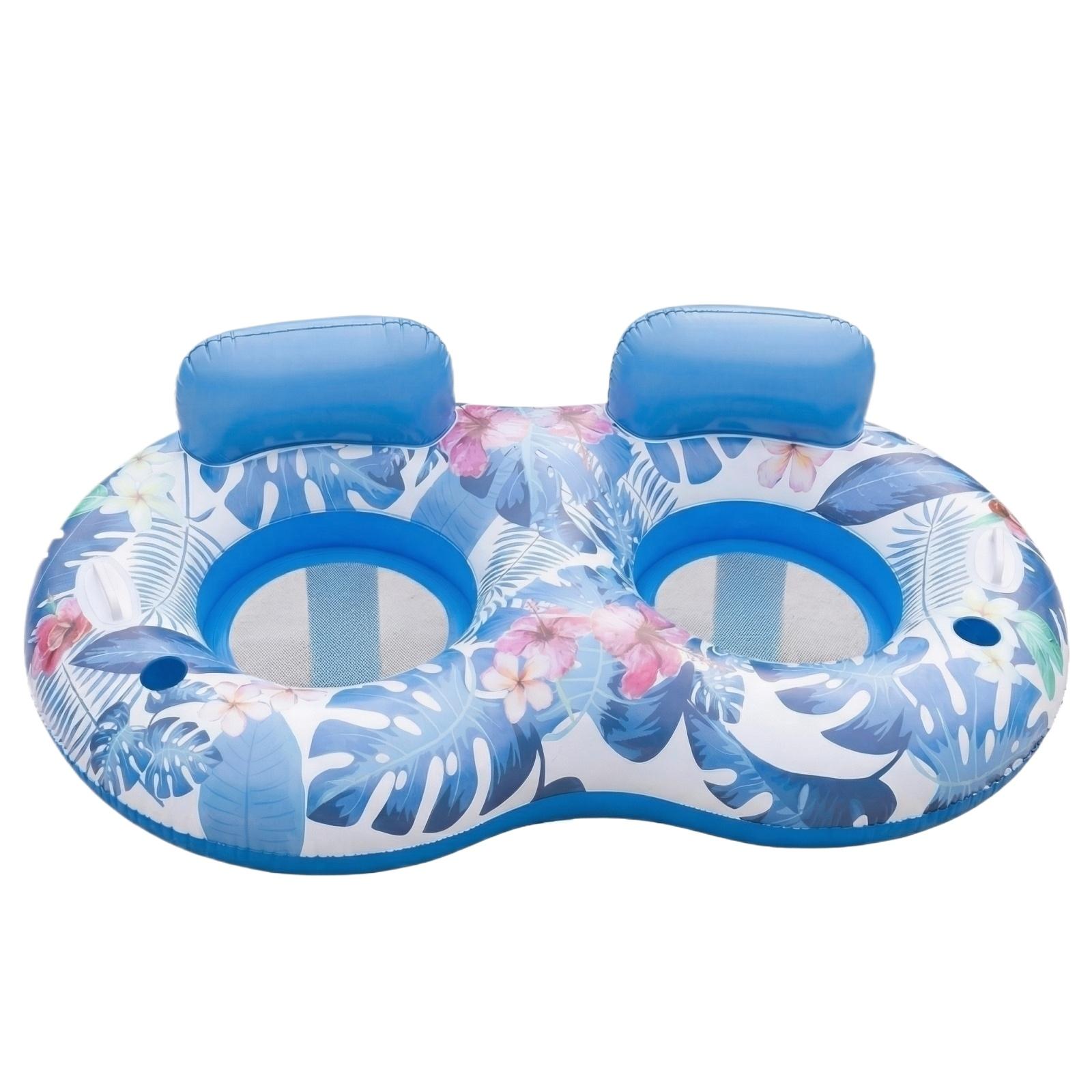 

Pool Party Vacation Double Water Chair, Floating Inflatable Chair One Size синий