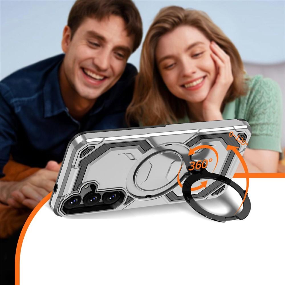 Magnetic case for Samsung Galaxy A57 5G with stand, silver