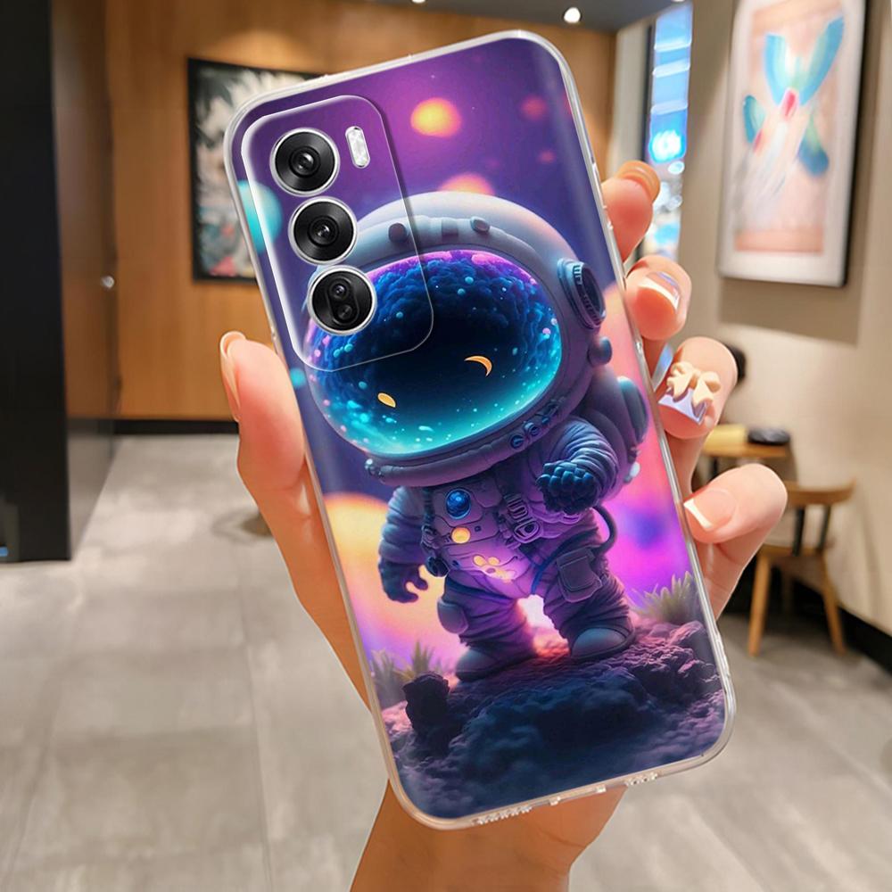 Case For Oppo Reno 12 Pro Case Soft TPU Clear Cover Cute Painted Silicone Cases For Oppo Reno12 12Pro 5G Protection Phone Coque