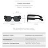 2Pcs New Year Gift Classic Retro Rectangle Men Women Sunglasses Uv400 Outdoors Driving Sun Glasses Trendy For Women Men Glasses