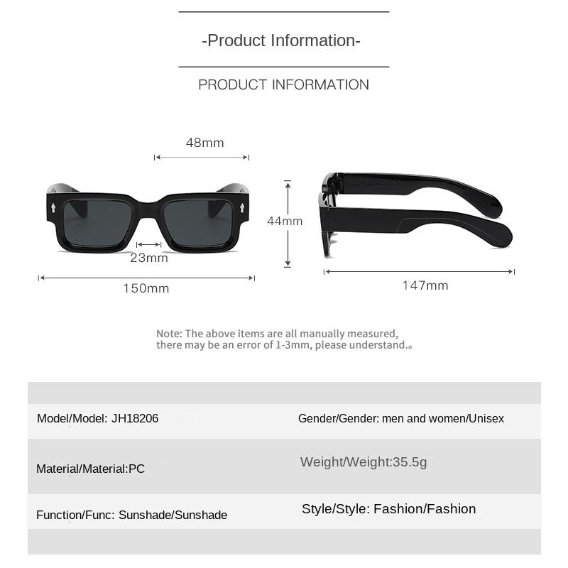 2Pcs New Year Gift Classic Retro Rectangle Men Women Sunglasses Uv400 Outdoors Driving Sun Glasses Trendy For Women Men Glasses