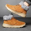 Winter Warme Herrenstiefel Neue Lässige Bequeme Strapazierfähige Herren Wanderschuhe Outdoor Große Größe Leder Rutschfest Herren Hohe Schneestiefel