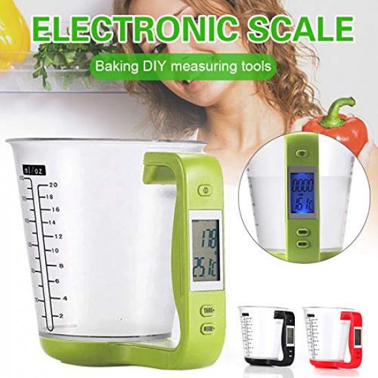 Arinda Kitchen Measuring Cup Scale LCD Digital Display for Baking Tea Weighting Coffee