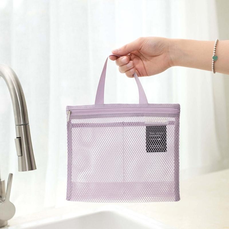 Stilvolle wasserdichte Mesh-Duschtasche Schnell trocknendes Design Zubehör für Fitnessstudio, Wohnheime und Camping Tragbar und robust