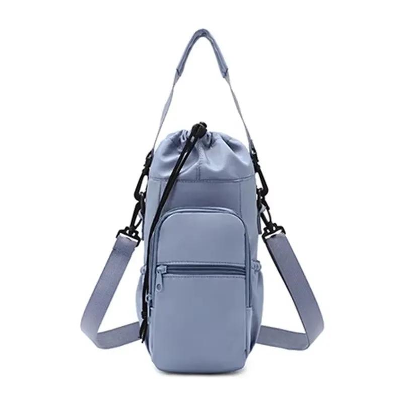 Φορητή Τσάντα για Παγούρι Νερού με Ρυθμιζόμενο Λουράκι Θερμικά Κύπελλα Θερμομονωτικό Προστατευτικό Κάλυμμα Τσέπη για Κινητό Τσάντα Ταξιδιού για Υπαίθρια Σπορ