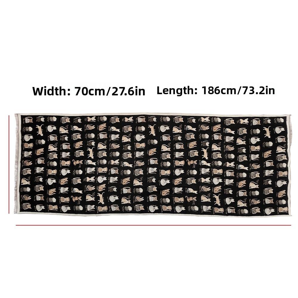 Unisex Winter Blanket Scarf Featuring Fantasy Design For Casual Outdoor Comfort чёрный