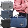 Large Capacity Lunch Bag Double Layer Thickened Camping Handbag with Adjustable Strap Foldable Cooler Box