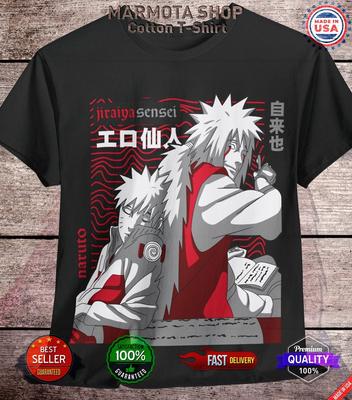 Maglietta Jiraiya Naruto Shippuden Itachi Madara Anime Unisex T-Shirt Tutte le Taglie