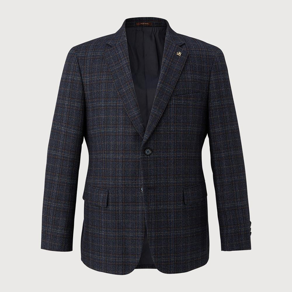 Brunobaffi Navy 100% Wool Suit Jacket