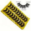 10 Pairs Fluffy 3D Russian Strip False Eyelashes - Thick, Messy, Beginner-Friendly Fake Lashes In Black, C/D Curl, Various Lengths (10-18mm)