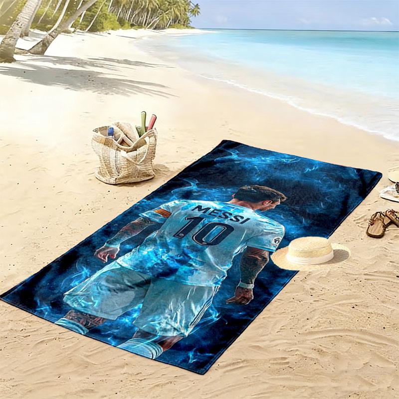 Asciugamano da Spiaggia con Stampa di Messi, Asciugamano Grande Morbido ad Asciugatura Rapida per Spiaggia Campeggio Nuoto