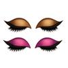 2 Pairs Lazy Eye Shadow Eyelash Patch 2-in-1 Eyeshadow Eyelashes Makeup Stickers Reusable Eye Makeup Stickers with False Lashes Shadow