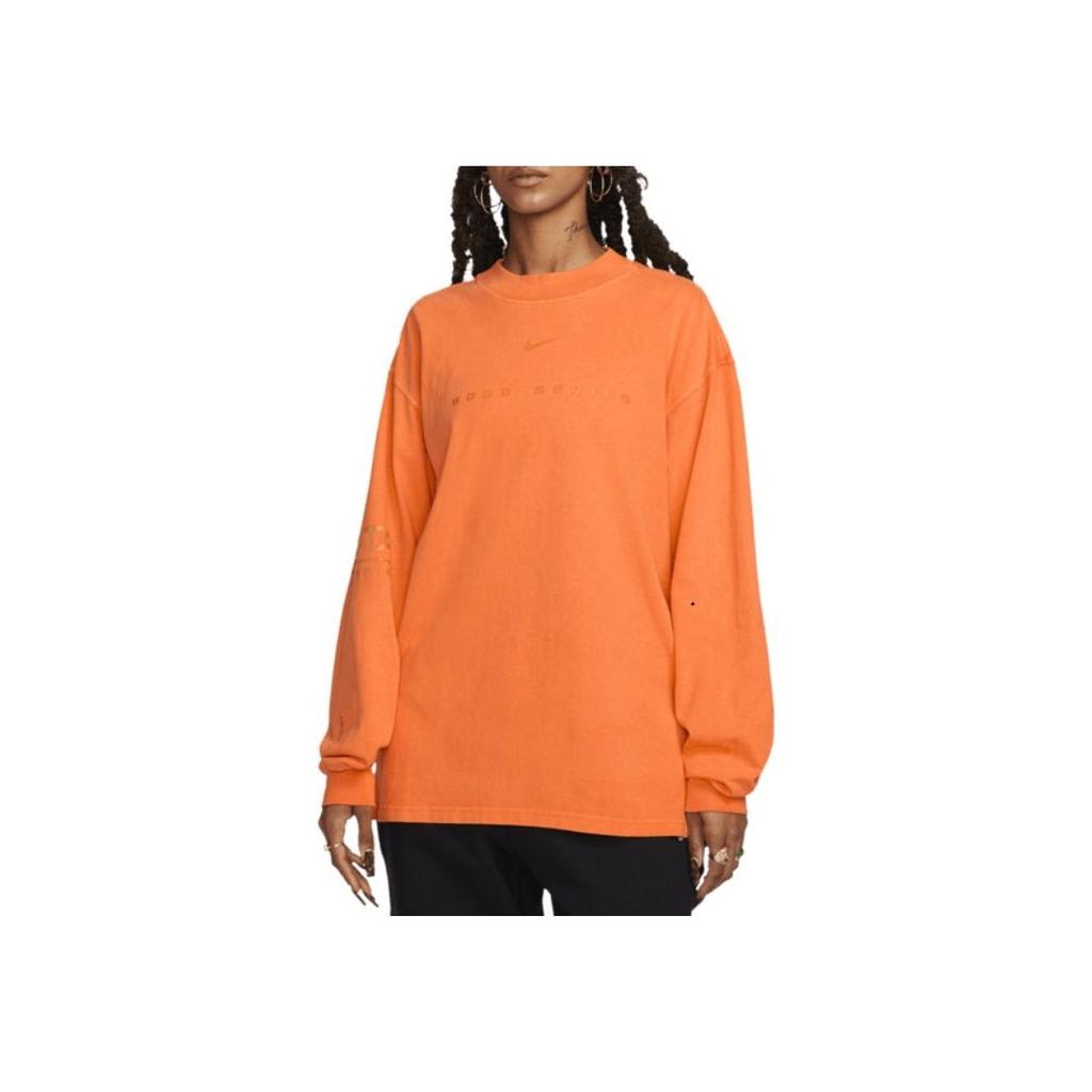 Nike X NOCTA FW23 Printed Crew Neck Long Sleeve T-Shirt Unisex Tops Orange FQ6556-818