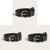 Punk Star Shape Alloy Buckle Pu Leather Belt For Casual Outdoor Wear