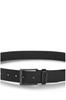 [BOSS] Italian Leather Belt, Satin Gunmetal, Metal Parts, Men's, Size 90, Black