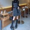 2024 Autumn French Retro Pleated Slim Suspender Dress & Long Sleeve Set