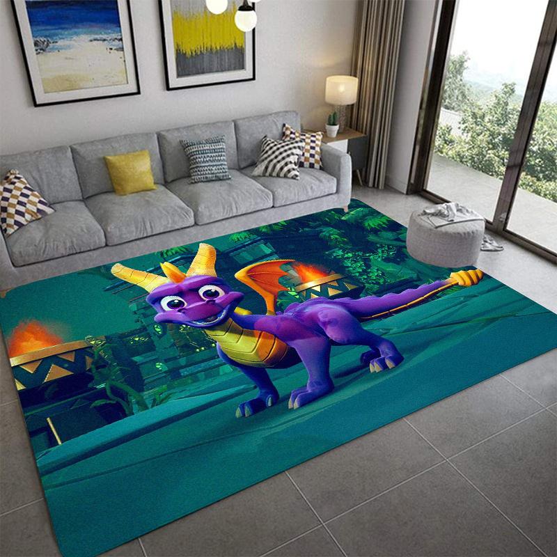 S-Spyro's Dragon Printed Carpet Fashion Yoga Mat Non-Slip Carpet Bedroom Decoration Outdoor Carpet Bedroom Birthday Gift