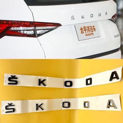 1Pc ABS Emblem Badge Car Trunk Stickers For Ocavia Superb Fabia Rapid Kodiaq Yeti