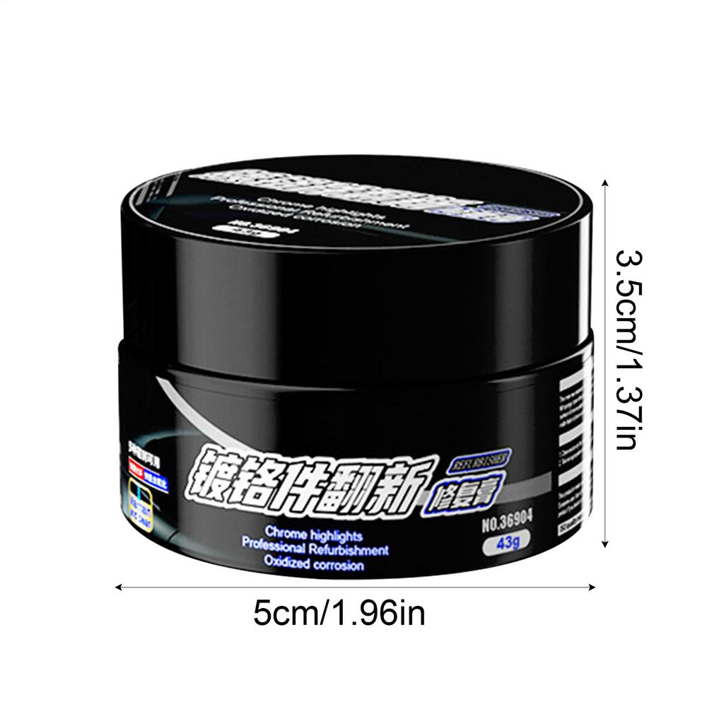

Chrome And Metal Polishes 43g Chrome Restoration And Rust Remover Multipurpose Chrome Rust Remover Restorer Auto Detailing
