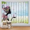 Cartoon girl wall hanging butterfly flower fashion art female tapestry home room bedroom beautiful decoration