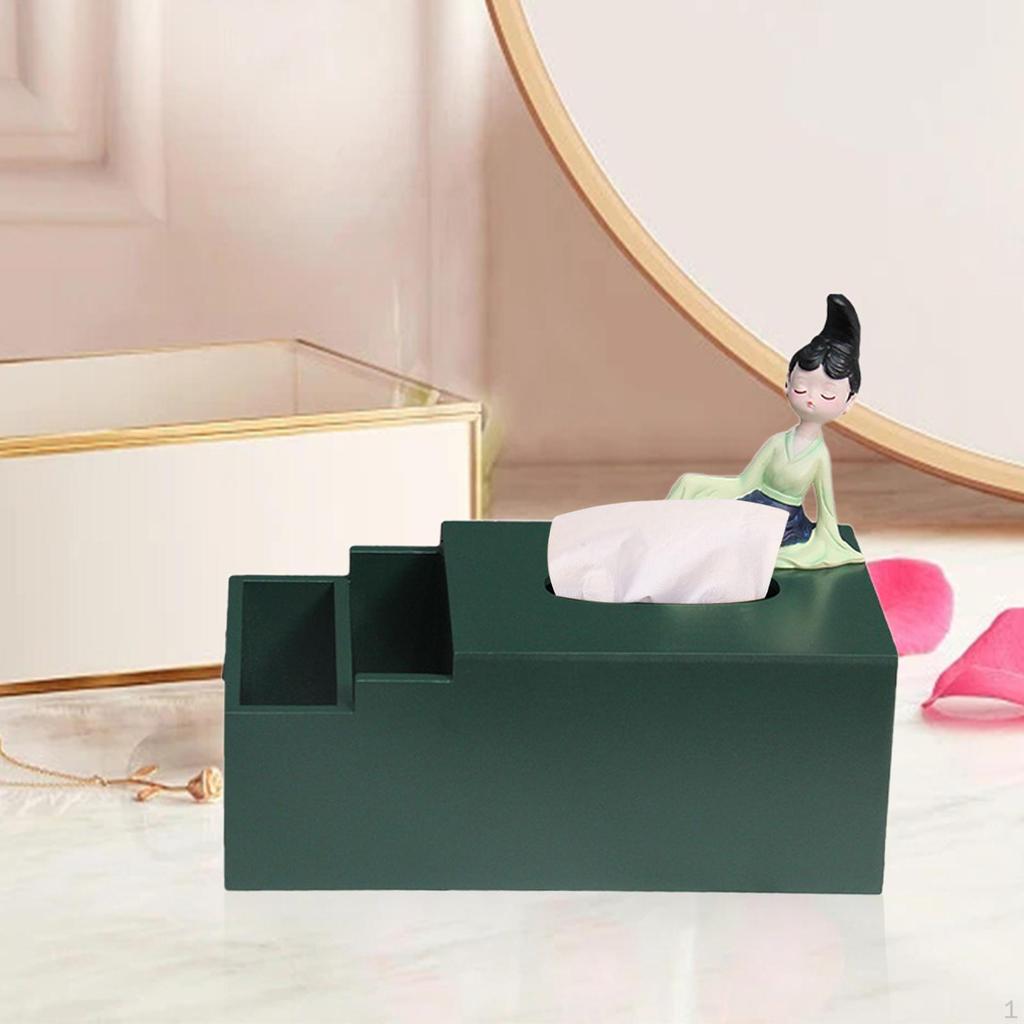 Chinese Ancient Girl Ornament Storage Decoration Art Figurine for Tabletop