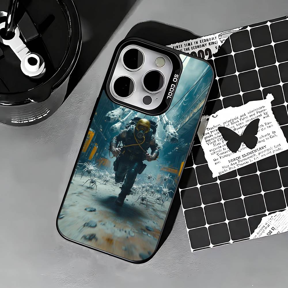 HEISSES SPIEL A-ARC Raiders Handyhülle Für iPhone 17,16,15,14,13,12,11 Plus,Pro Max,XS,Farbige silberne Handyhülle