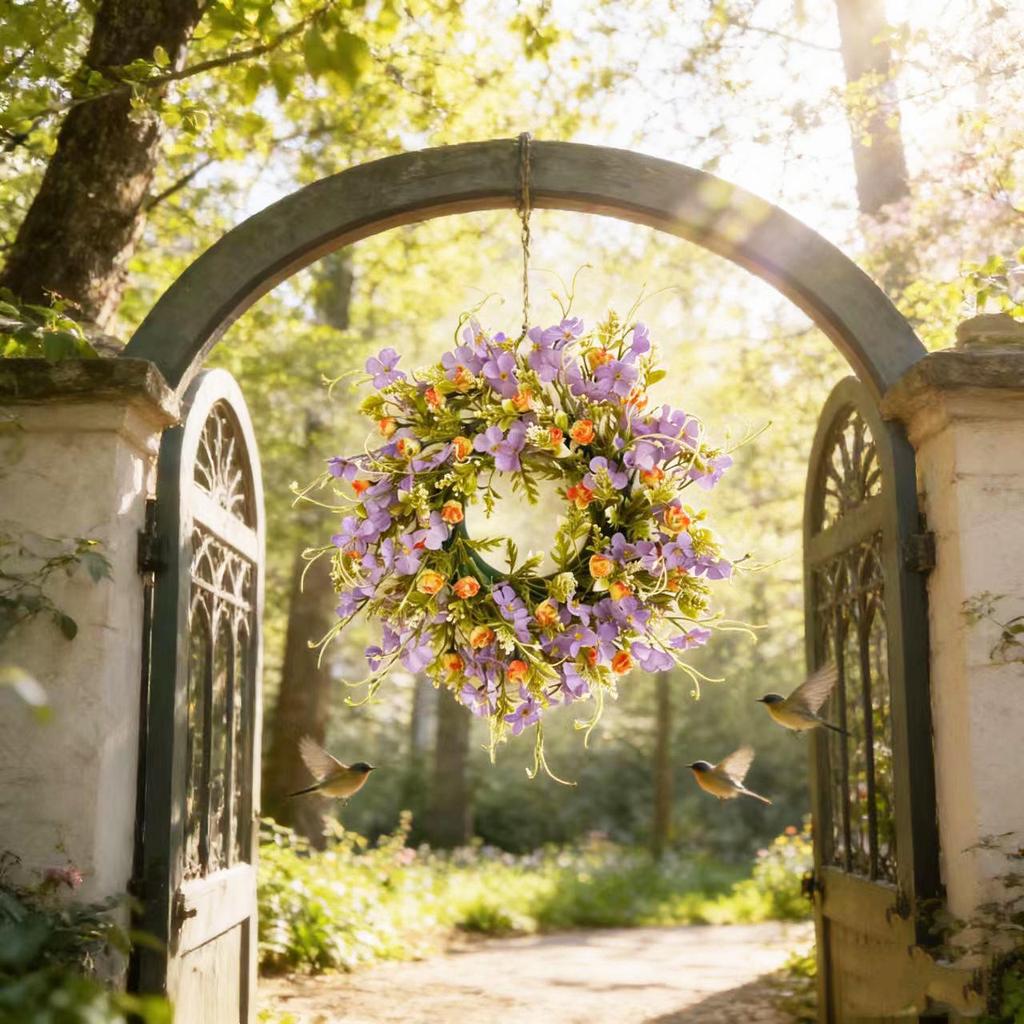 Texas Wildflower Spring Wreath - Artificial Home Decor Flowers