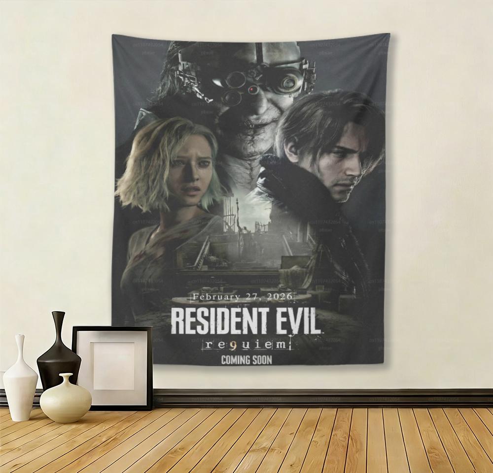 

Resident EEvil 9 Horror Tapestry Wall Art for Game Room Bar Home Decor 74x94cm(29x37in)