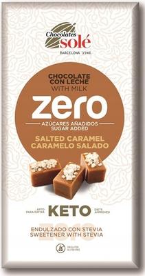 Milk Chocolate Without Added Sugar, Salted Caramel with Stevia, KETO, 100 G