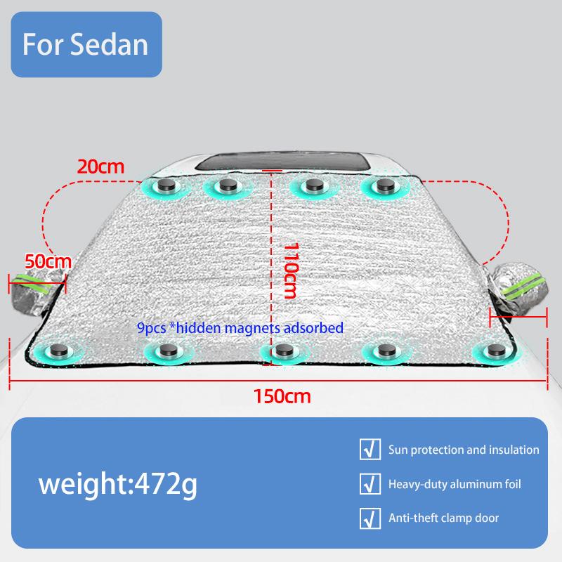 

Автомобильное магнитное покрытие для лобового стекла, защита от снега, защита от замерзания, защита от снега, зимнее покрытие для лобового стекла, солнцезащитный козырек, защита от льда, защита от пыли и ультрафиолета, автомобильная одежда 9pcs magnets fo