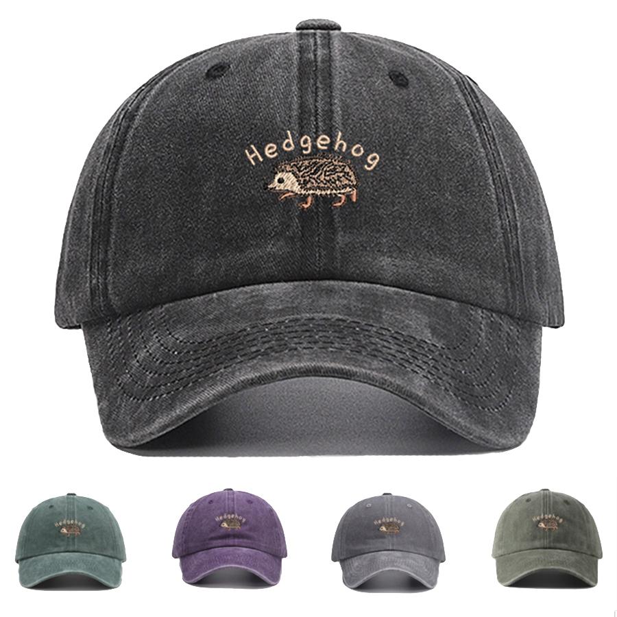 Yto Household Items Women's Cotton Baseball Caps For For Men And Washed Vintage Hat Sportss Fishing Trucker Summer Autumn Peaked Cap Mini Hedgehog Embroidery 54-60Cm