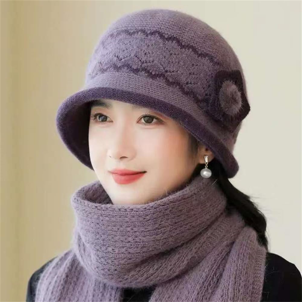 Winter Stylish Knit Hat for Fluffy and Perfect for and as a Gift for and Grandparents Colors Free Sweet Potato [WURHUDC] Women's Hat, Seniors, Warm,