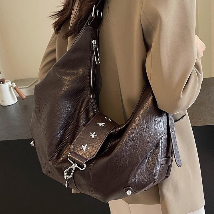 Teksturowana torba casualowa moda retro torba na ramię listonoszka