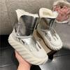 Fashion Snow Boots Women Winter Warm Spliced Platform Ankle Boots Fashion Non-slip Round Toe Plush Thickening Slip On Cotton Shoes