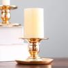 Base Tray Long Pole Candle Cup European Round Candle Socket Elegant Round Candlestick  Home Gifts