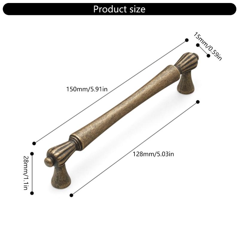 Pack Of 4 Antique Brass   Cabinet Pull Vintage French Style Handles Multiple Type for Option for Kitchen & Bathroom