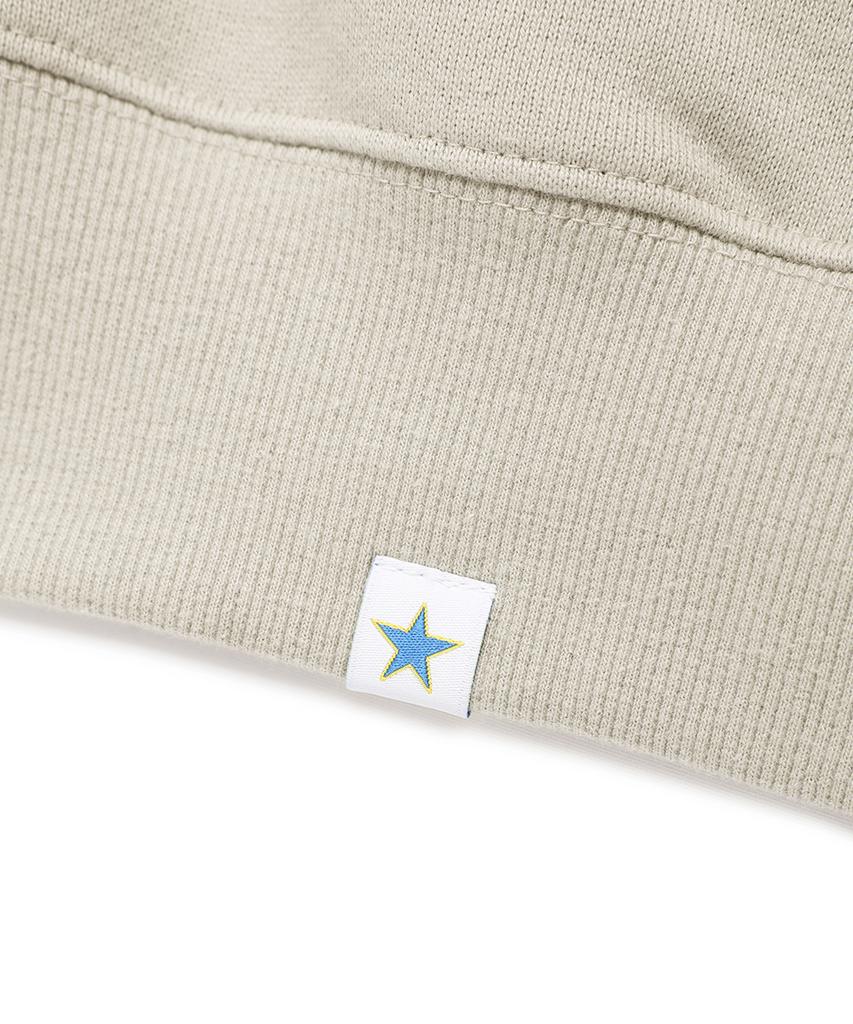 Cavish Seller Logo Zip Up Hoodie Beige(Cv2Fsum480A)