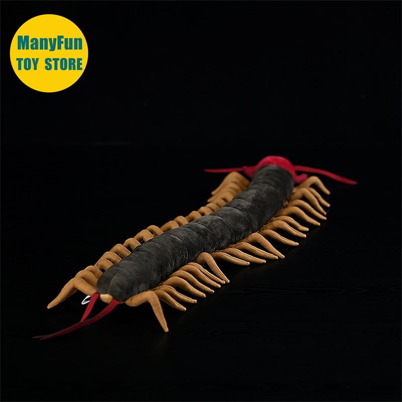 Realistic Centipede High Fidelity Millipede Plushie Scolopendra heros Plush Toys Lifelike Animals Simulation Stuffed Doll Toy