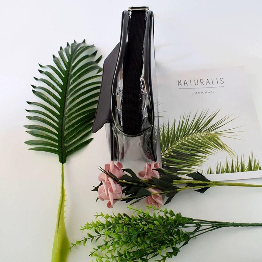 with Zipper Clear Shoulder Bag PVC Beach Tote Bag Casual Crossbody Messenger Bag  Swimming