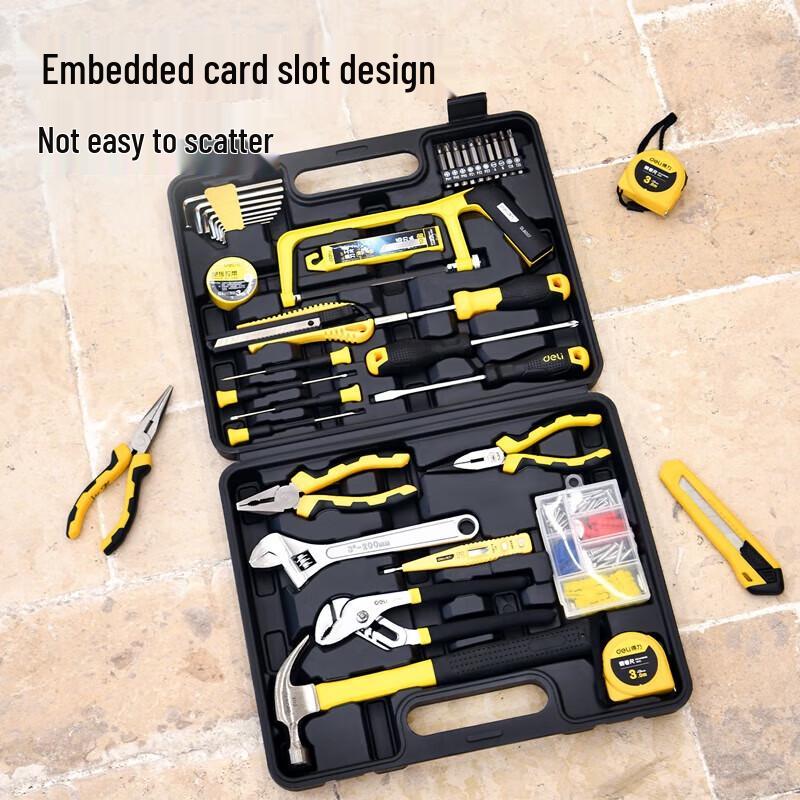 Deli 37-Piece Home Electric Repair Tool Kit CN plug (adapter included)