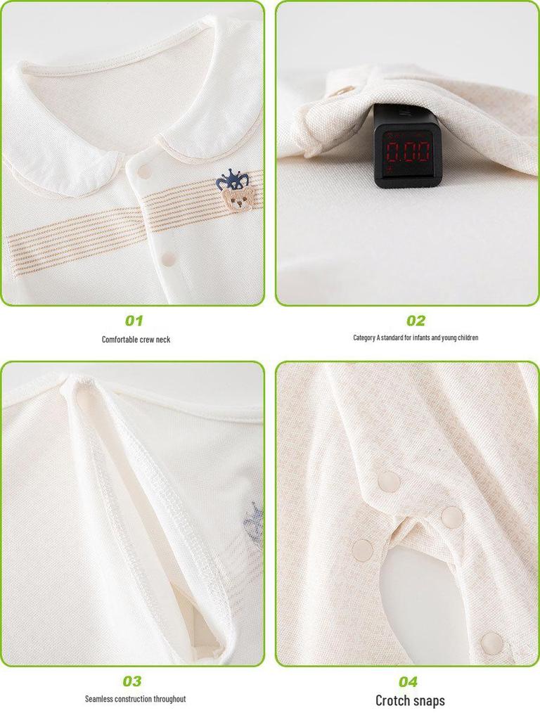 Chic Baby Jumpsuit: Summer Thin Long Sleeve Romper & Air Conditioning Pajamas