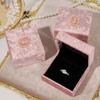 Pink Jewelry Organizer Ring Holder Ring Storage Case Pink Velvet Ring Box Necklace Box Jewelry Box