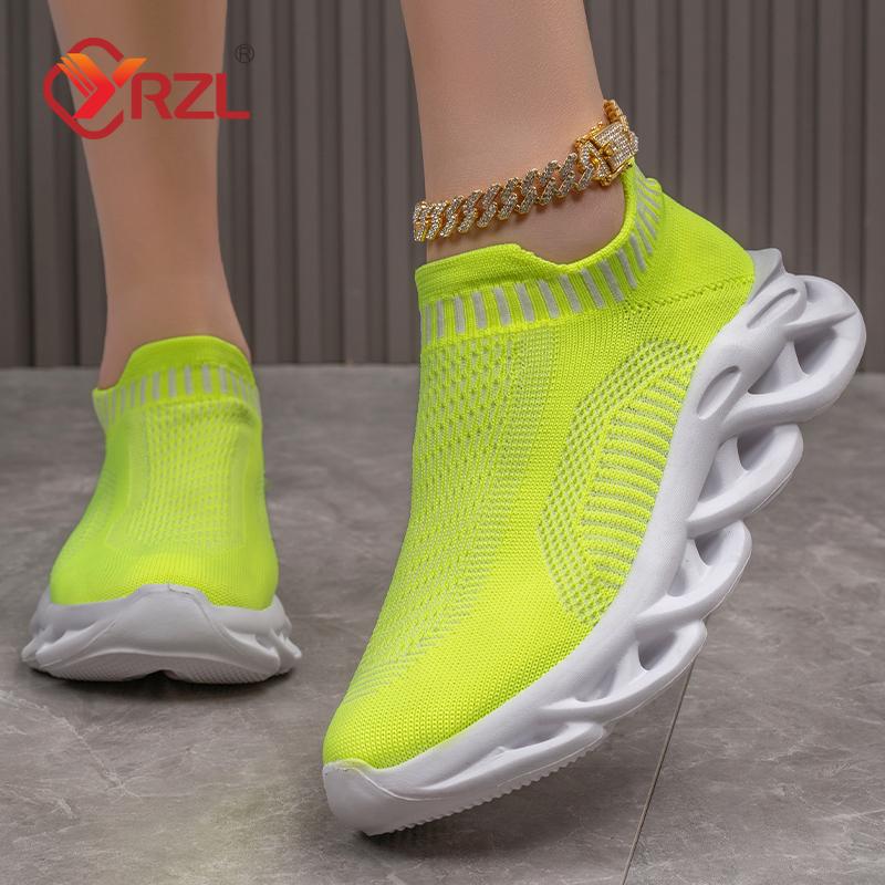 YRZL 2024 New Women Flat Shoe Breathable Platform Versatile Sneakers Woman Comfortable Soft Bottom Non-slip Running Sports Shoe