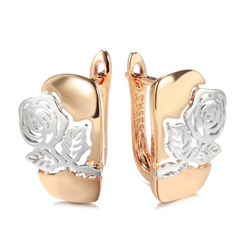 

Мода Розовое Золото Цвет Микс Полые Роза Цветок Английские Серьги Свадебная Вечеринка Ежедневные Винтажные Женские Украшения Подарок