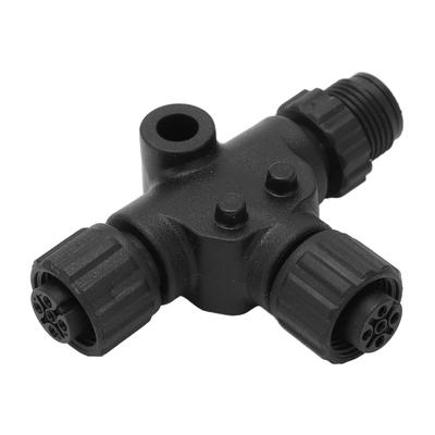 NMEA 2000 Tee Adapter, 3 Port 5 Pin M12 Thread