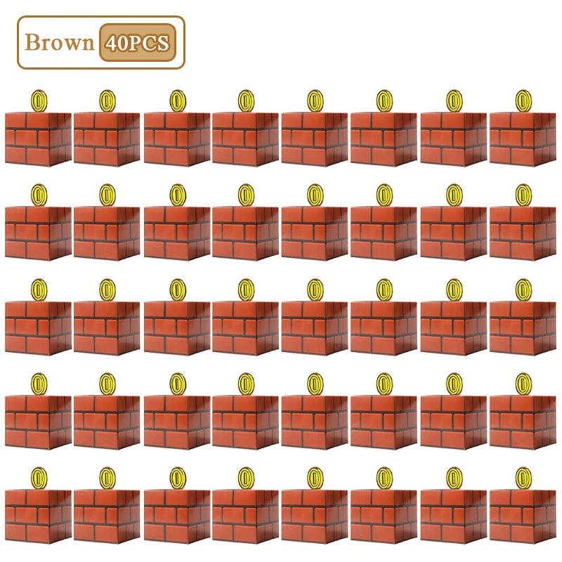 1-40PCS Game Themed Candy Boxes Birthday Party Gift Bags Hospitality Boxes Brick Pipe Pentagram Boxes Home Party Decorations